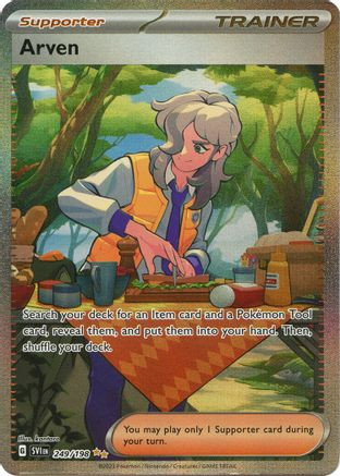 pokemon arven card S-Chinese) - 1904/04 - Pokmon Gem Pack Vol. 3 shuffle your deckYou may play only 1 Supporter card during your turn. Arven (Full Art) SV01: Scarlet