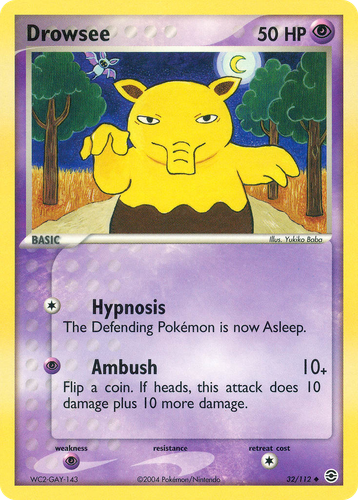 Drowzee 32/112 - FireRed LeafGreen Reverse Holofoil - Game Nerdz