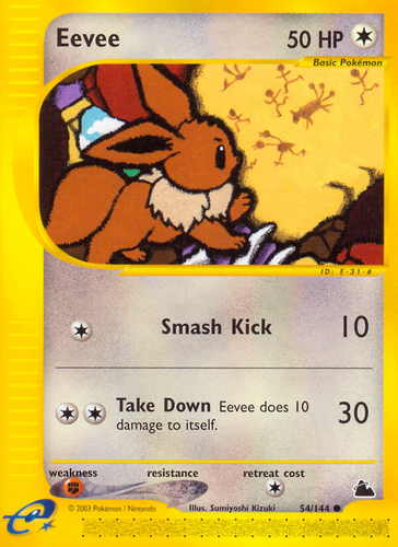 Eevee 54/144 - Skyridge Reverse Holofoil - Game Nerdz