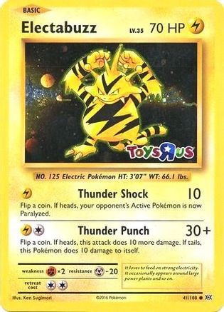 Electabuzz - 41/108 (Toys R Us Promo) 41 - Miscellaneous Cards Products  Holofoil - Game Nerdz