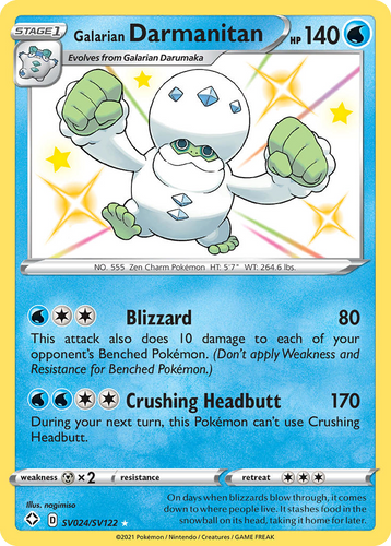darmanitan pokemon card Galarian Colorless Thrash (70+) Flip a coin Galarian Darmanitan 48/192 - SWSH02