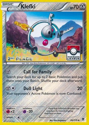 Klefki - 66/119 (Pokemon League) [2nd Place] 66 - League Championship Cards  Reverse Holofoil - Game Nerdz