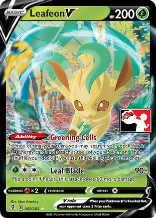 Leafeon V 7 - Prize Pack Series Cards Holofoil - Game Nerdz Leafeon V 7 - Prize Pack Series Cards Holofoil - Game Nerdz