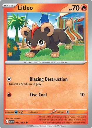 Litleo 31 - SV02 Paldea Evolved - Game Nerdz