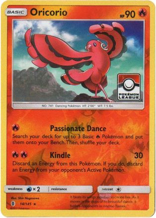 Oricorio - 14/145 (Pokemon League) 14 - League Championship Cards Reverse  Holofoil - Game Nerdz