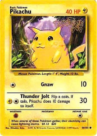 Pikachu - 58/102 (PokeTour 1999) 58 - Miscellaneous Cards Products