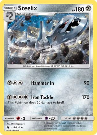 Steelix - 125/214 (Cosmos Holo) 125 - Blister Exclusives Holofoil - Game  Nerdz