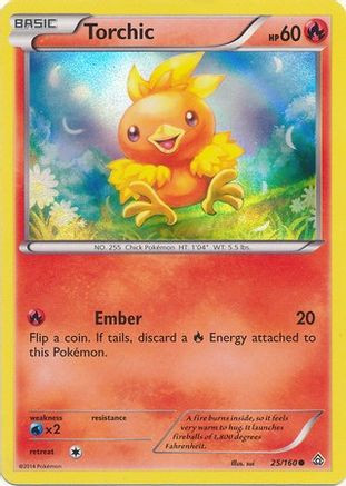 Torchic - 25/160 (Sheen Holo) 25 - Miscellaneous Cards Products Holofoil - Game Nerdz Torchic - 25/160 (Sheen Holo) 25 - Miscellaneous Cards Products Holofoil - Game Nerdz
