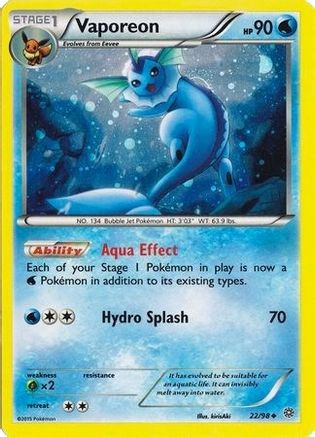 Vaporeon - 22/98 (Cosmos Holo) 22 - Miscellaneous Cards Products Holofoil -  Game Nerdz