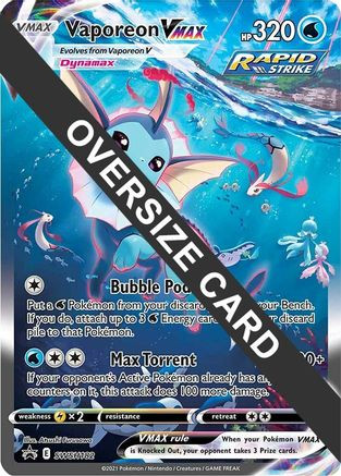 Vaporeon VMax SWSH182 Alternate Art Full Art Holo Promo