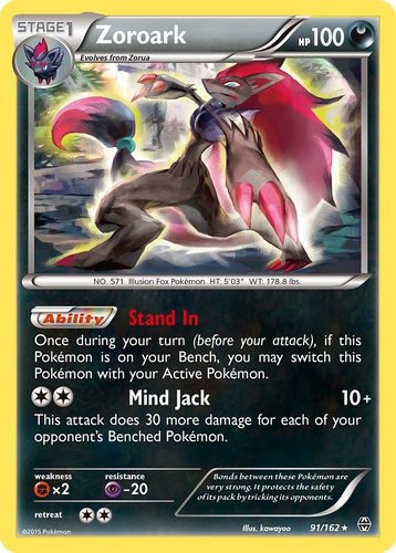 Zoroark 91/162 - BREAKthrough Reverse Holofoil - Game Nerdz