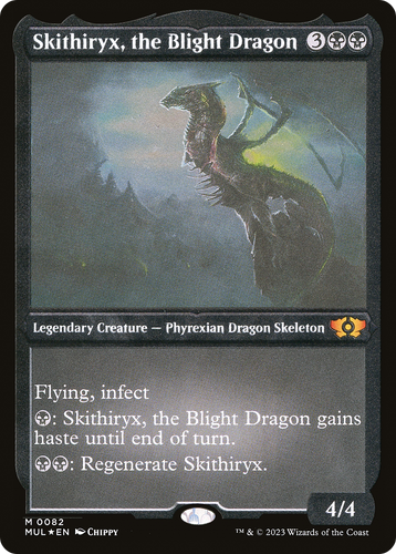 Skithiryx, the Blight Dragon (MUL-082) - Multiverse Legends Etched
