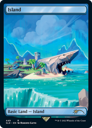 Island (SLD-449) - Secret Lair Drop: (Full Art) Foil - Game Nerdz