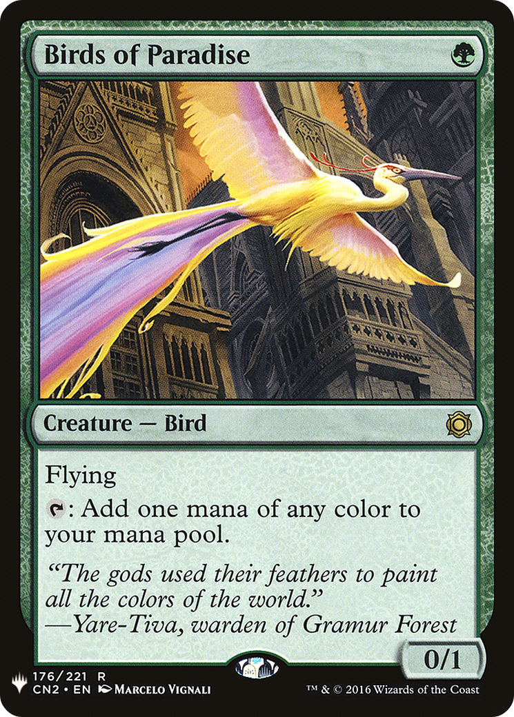 MTG secret lair 極楽鳥 Birds of Paradise 176)《極楽鳥/Birds of Paradise》[SLD] 緑R | 日本最大級 MTG
