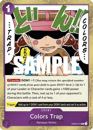 Colors Trap (OP04-074) Kingdoms of Intrigue Foil - Game Nerdz
