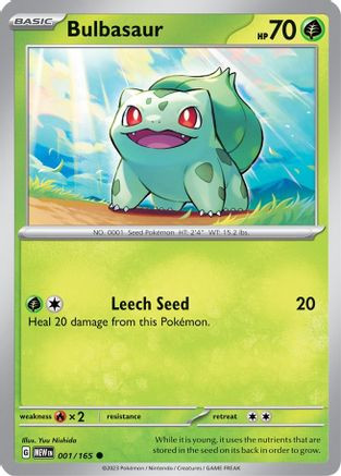 Bulbasaur 1 - SV Scarlet and Violet 151 Reverse Holofoil - Game Nerdz