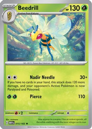 pokemon cards beedrill Amazon.com: Beedrill 003/185 Vivid Voltage - Rare - Pokemon Evolution 3 Card  Lot
