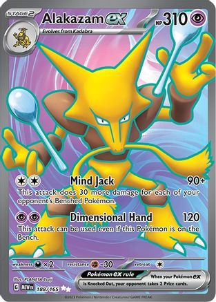 Pokemon Trading Card Game 065/165 Alakazam ex : Double Rare Card : SV03.5  151 - Trading Card Games from Hills Cards UK