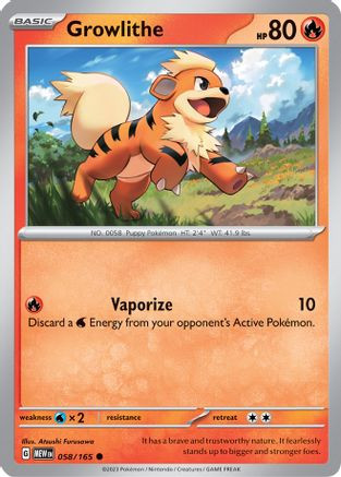 pokemon scarlet and violet 151 card values value list Pokemon - Scarlet & Violet Growlithe 58 - SV Scarlet