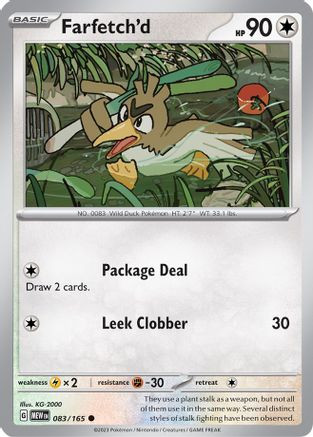 Card Farfetch'd 127/181 da coleção Team Up