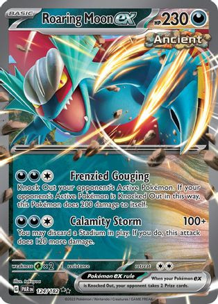 Roaring Moon ex 124 - SV04 Paradox Rift Holofoil Near Mint Roaring Moon ex 124 - SV04 Paradox Rift Holofoil Near Mint