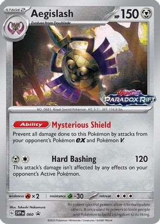 aegislash ex pokemon card 2023 - Scarlet & Violet - Paradox Rift [MM] Double Aegislash-EX - 65/119