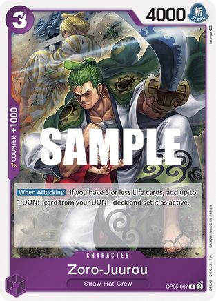 Roronoa Zoro (Reprint) (OP09-076) Starter Deck 26: PURPLE/BLACK