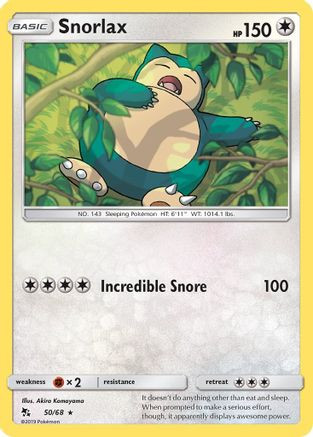 Snorlax 50/68 - Hidden Fates - Game Nerdz