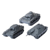 World of Tanks Miniatures Game: Wave 2 Tank Platoon - German (Panzer III J, Panther, Jagdpanzer 38t) (PREORDER)