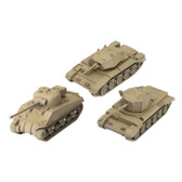 World of Tanks Miniatures Game: Wave 2 Tank Platoon - British (Crusader, Sherman VC Firefly, Challenger) (PREORDER)