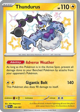 Thundurus 139 - SV Paldean Fates Holofoil - Game Nerdz