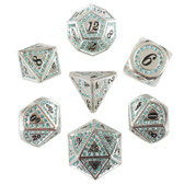 Forged Gaming: Ice Gem - Polyhedral Metal Dice Set (7ct)