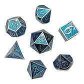 Forged Gaming: Deco Ice - Polyhedral Metal RPG Dice Set (7ct)