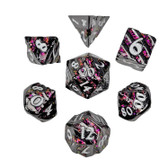 Forged Gaming: Dark Sakura - Mini Polyhedral Metal RPG Dice Set (7ct)