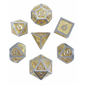 Forged Gaming: Golden Drake - Polyhedral Metal RPG Dice Set (7ct)