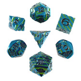 Forged Gaming: Aqua Lore - Polyhedral Metal RPG Dice Set (7ct)