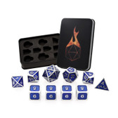 Forged Gaming: Guardian Silver Blue - Metal Dice Set (10ct)