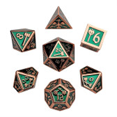 Forged Gaming: Emerald Judgement Metal RPG Dice Set