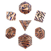 Forged Gaming: Scarred Copper Set of 7 Metal Dice