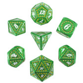 Forged Gaming: Emerald Lust 7-Piece Metal Dice Set