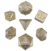 Forged Gaming: Solar Flare Set of 7 Metal Dice