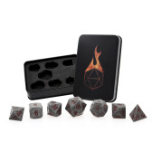 Forged Gaming: Iron Red Set of 7 Metal Dice