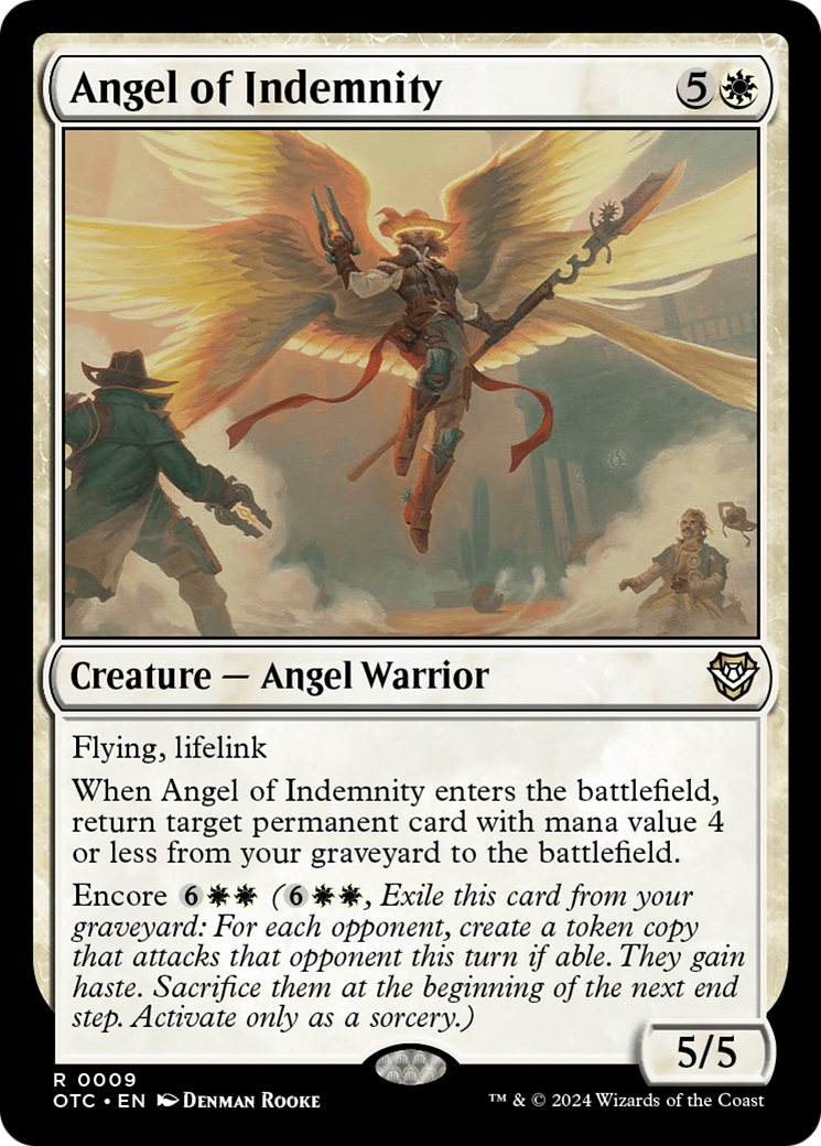 Angel of Indemnity (OTC-009) - Outlaws of Thunder Junction Commander - Game  Nerdz