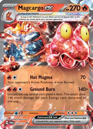 Magcargo ex 29 - SV06 Twilight Masquerade Holofoil - Game Nerdz