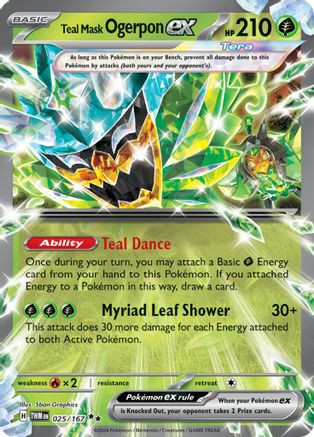 Teal Mask Ogerpon ex 25 - SV06 Twilight Masquerade Holofoil - Game