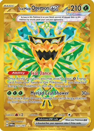 pokemon ogerpon card Mask ex Lot Teal Hearthflame Wellspring Cornerstone Placeholder Image Provided Pokemon Trading Card Game Scarlet