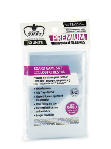 Board Game Size Premium Soft Sleeves (60ct) - Game Nerdz