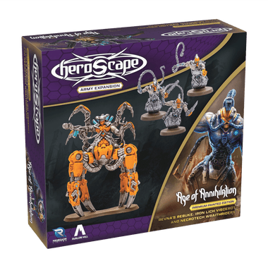 Heroscape: Revna's Rebuke - Iron Lich Viscerot & Necrotech Wraithriders - Army Expansion