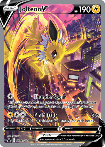 Jolteon V SWSH183/298 - SWSH Black Star Promos Holofoil (LP