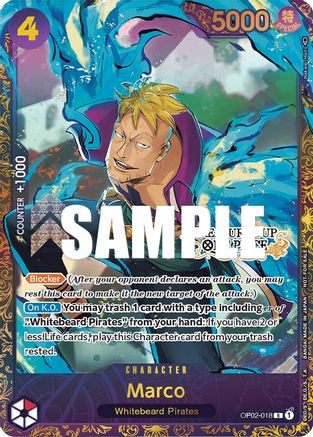 Marco (Treasure Cup) (OP02-018) One Piece Promotion Cards Foil